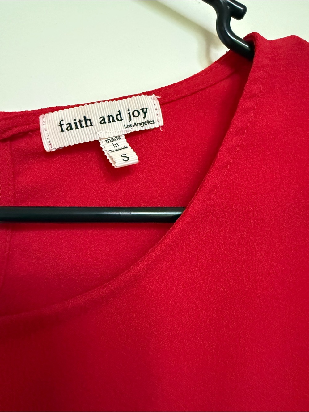 Faith and Joy Bright Red Scalloped Hem Tank - Picture 2 of 3